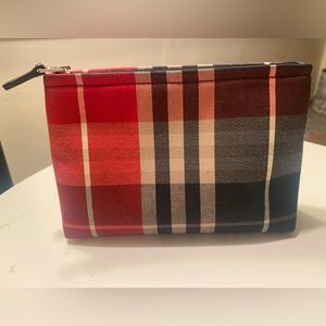 Auth Burberry Color Block Clutch Bag